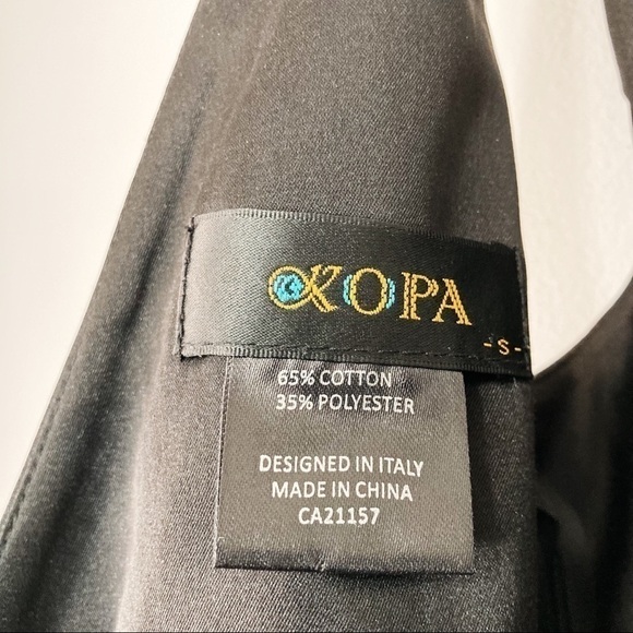 Kopa Satin V-Neck Sleeveless A-Line Ruffled Lace Hem Dress Size S - Picture 13 of 15